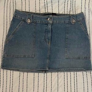 y2k calvin klein low rise mini denim skirt